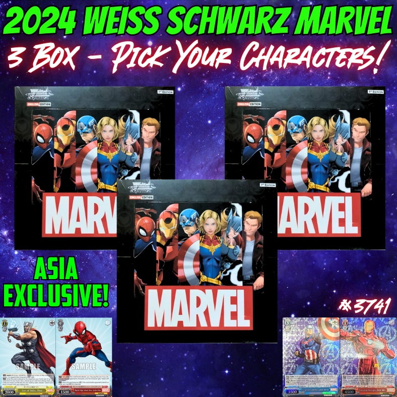 Break 3741 - 2024 Weiss Schwarz Marvel Asia Exclusive - 3 Box - Pick Your Characters!