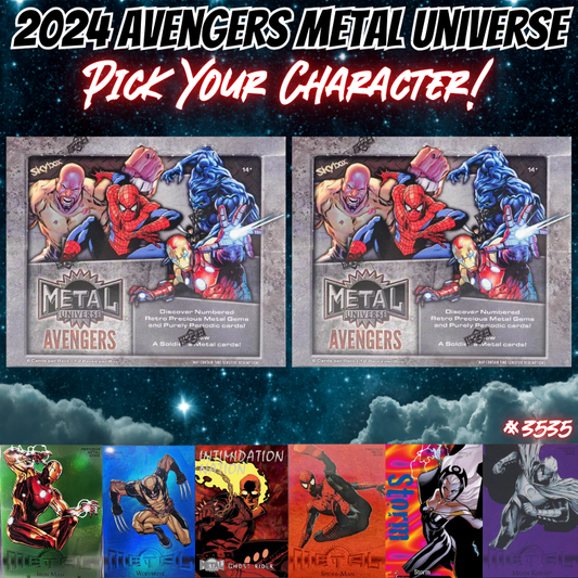 Break 3535 - 2024 Marvel Avengers Metal Universe - 2 Box - Pick Your Character/Team!