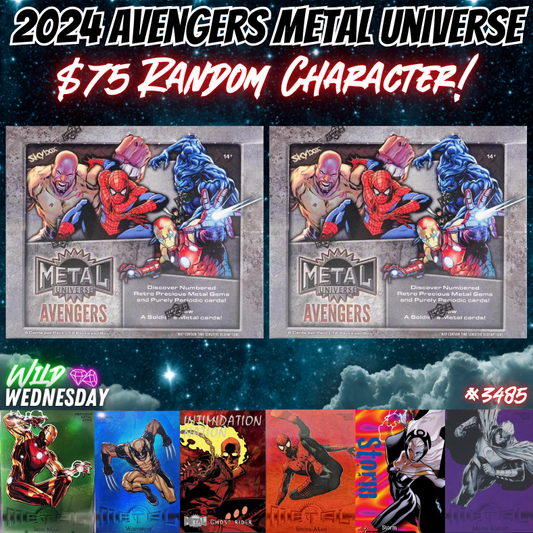 Break 3485 - 2024 Marvel Avengers Metal Universe - 2 Box - Random Characters!