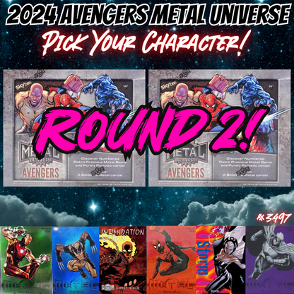 Break 3497 - 2024 Marvel Avengers Metal Universe - 2 Box - Pick Your Character/Team ROUND 2!