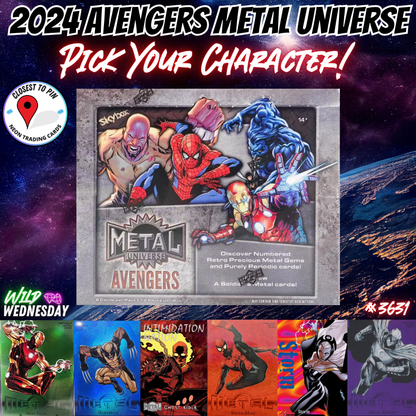 Break 3631 - 2024 Marvel Avengers Metal Universe - Pick Your Character/Team!