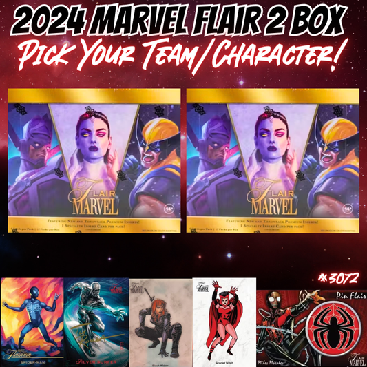 Break 3072 - 2024 Marvel Flair - 2 Box - Pick Your Character/Team!