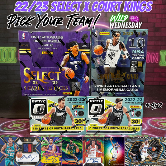 Break 952 - NBA 22/23 Select x Court Kings 4 Box - Pick Your Team!