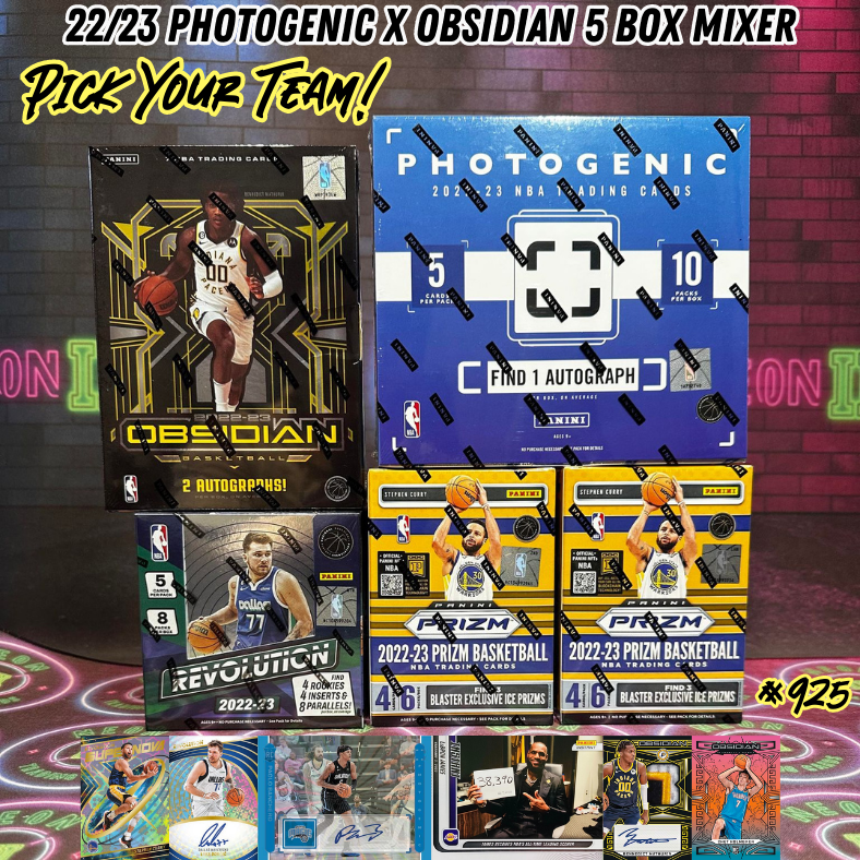 Break 960 - NBA 22/23 Photogenic x Obsidian 5 Box Mixer - Pick Your Team!