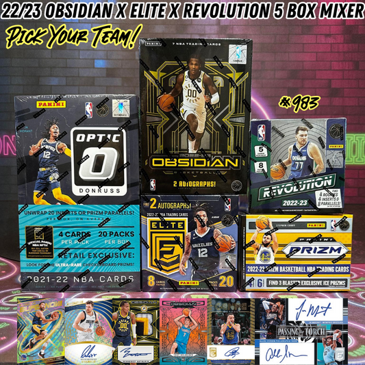 Break 983 - NBA 22/23 Obsidian + Elite + Revolution 5 Box - Pick Your Team!