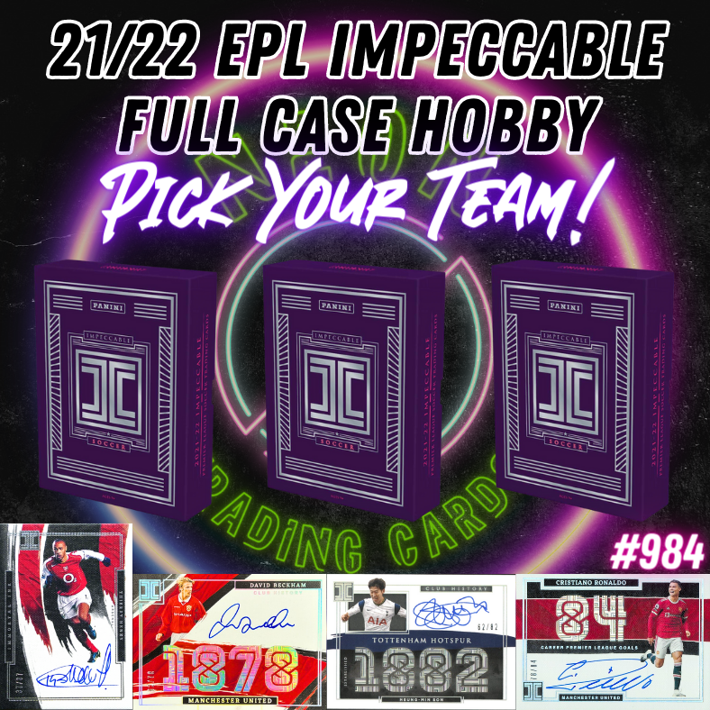 Break 984 - 21/22 English Premier League Impeccable - FULL CASE - Pick Your Player / Team