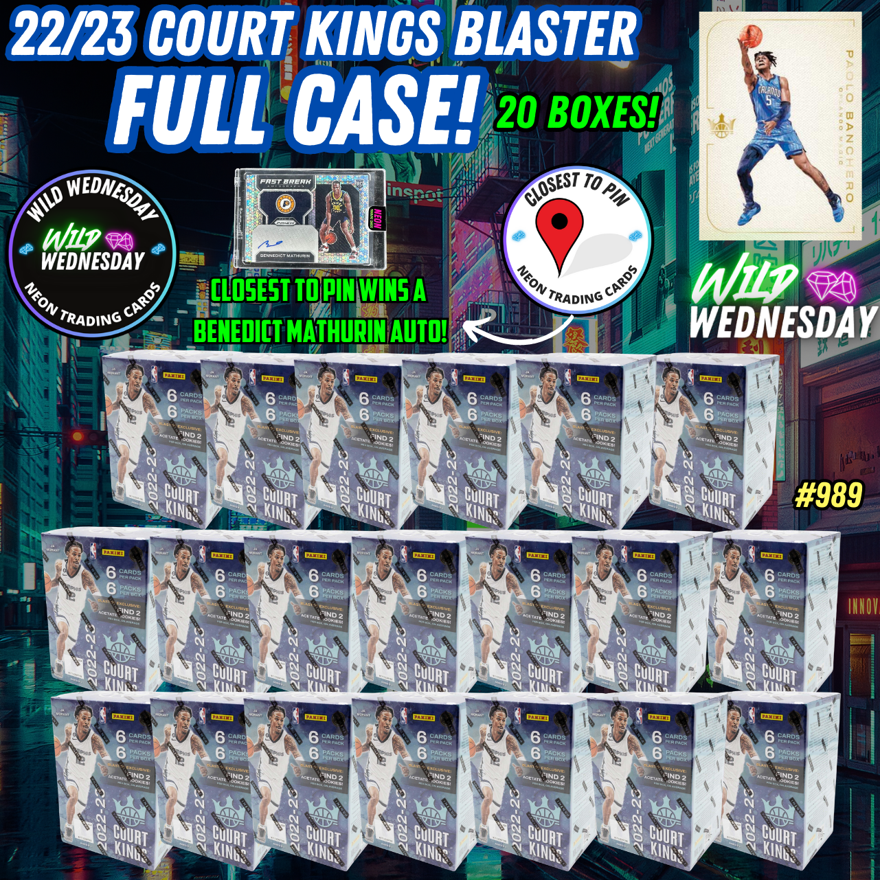 Break 989 - NBA 22/23 Court Kings Blaster FULL CASE - Pick Your Team!