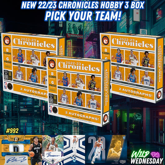 Break 992 - NEW NBA 22/23 Chronicles Hobby 3 Box - Pick Your Team!