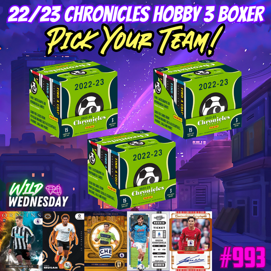 Break 993 - 22/23 Chronicles Soccer Hobby 3 Box - Pick Your Team!