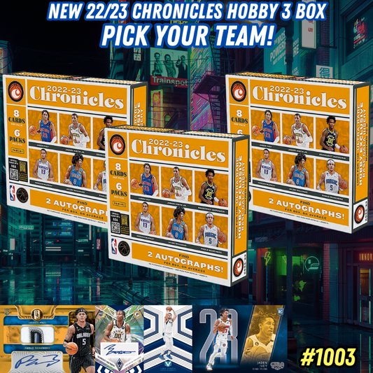 Break 1003 - NEW NBA 22/23 Chronicles Hobby 3 Box - Pick Your Team!