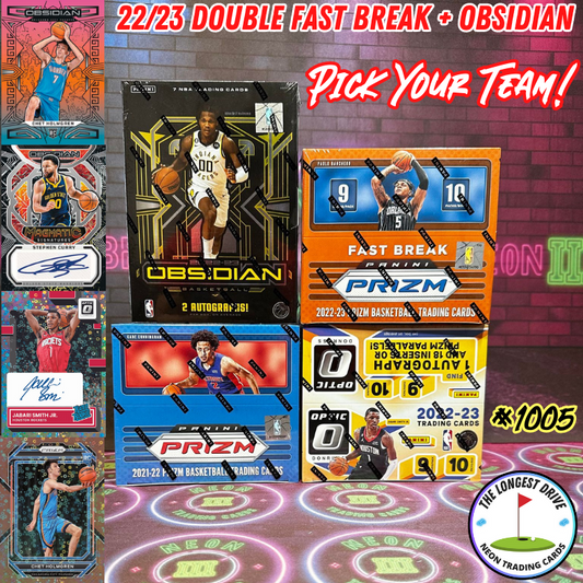 Break 1005 - NBA 22/23 Double Fast Break  Obsidian 4 Box - Pick Your Team!