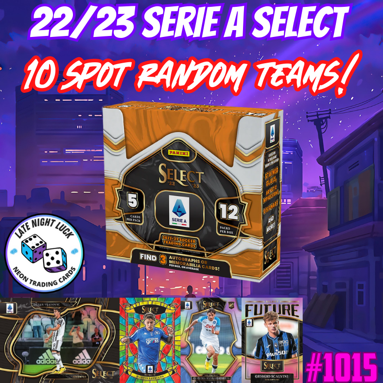 Break 1015 - 22/23 Serie A Select Hobby 1 Box - 10 Spot Random Teams!