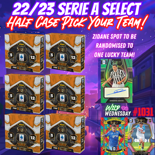 Break 1031 - 22/23 Serie A Select HALF CASE - 6 Boxes - Pick Your Team