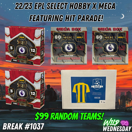 Break 1037 - 22/23 EPL Select Hobby x Mega Ft Hit Parade - $99 Random Teams!