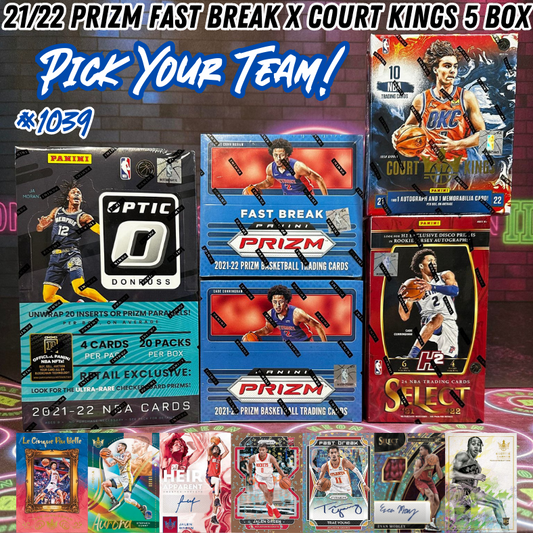 Break 1039 - NBA 21/22 Prizm Fast Break x Court Kings x Select 5 Box - Pick Your Team!