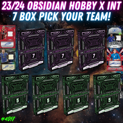 Break 4017 - 23/24 Obsidian Soccer Hobby x International - 7 Box - Pick Your Team!