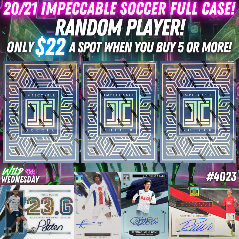 Break 4023 - 20/21 Impeccable Soccer Hobby - FULL CASE - Random Player!