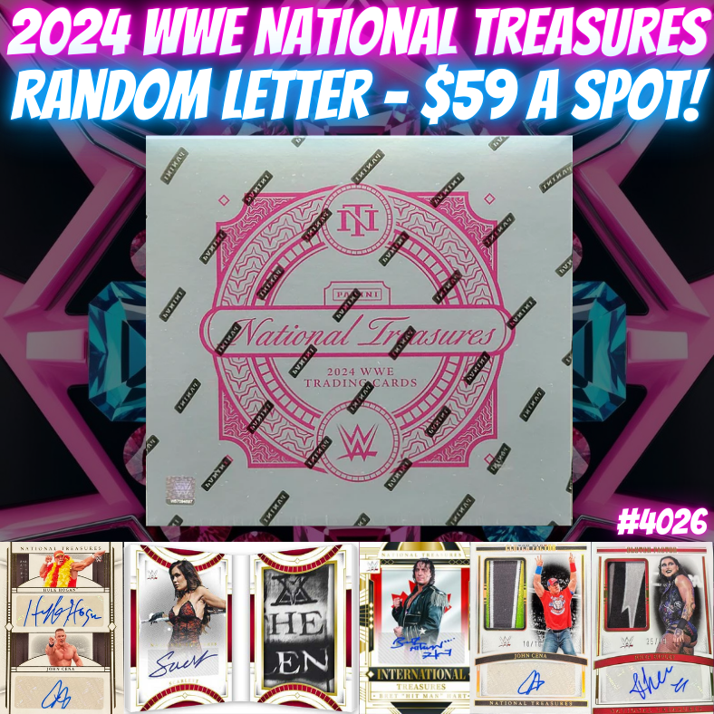 Break 4026 - 2024 WWE National Treasures - $59 Random Letter!