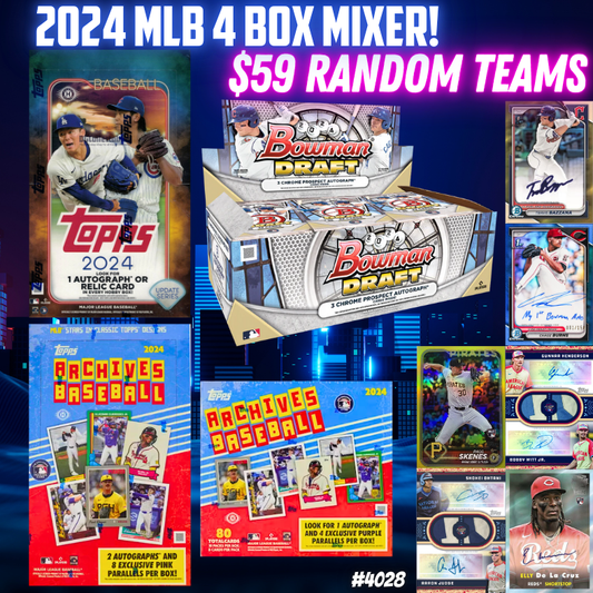 Break 4028 - 2024 MLB 4 Box Mixer - Random Teams!