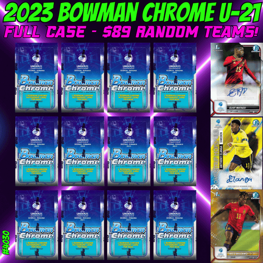 Break 4030 - 2023 Bowman Chrome UEFA U-21 Hobby - FULL CASE - Random Teams!