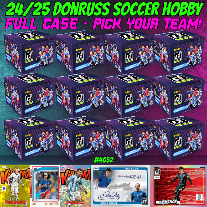 Break 4052 - 24/25 Donruss Soccer Hobby - FULL CASE - Pick Your Player!