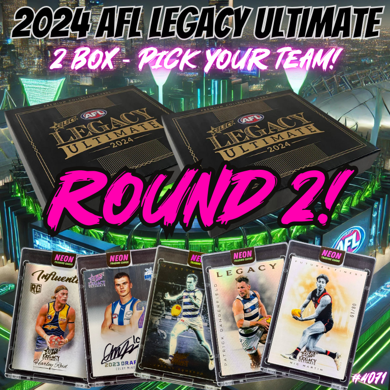 Break 4071 - 2024 Select AFL Legacy Ultimate - 2 Box - Pick Your Team ROUND 2!