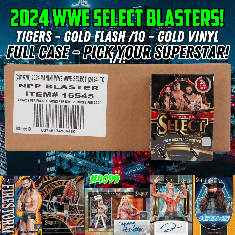 Break 4099 - 2024 WWE Select Blaster FULL CASE - Pick Your Superstar!