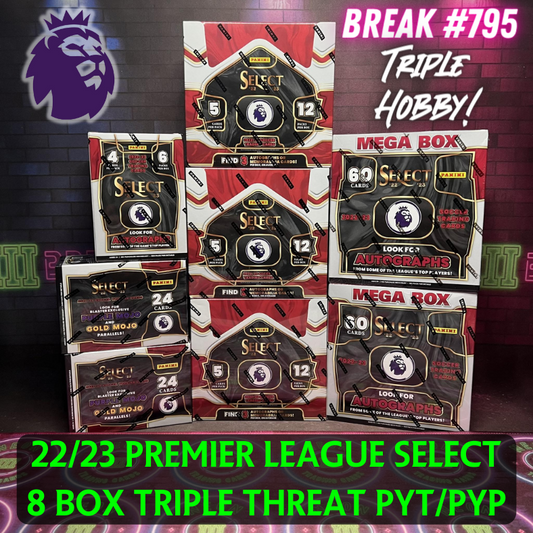 Break 795 - 22/23 Select Premier League 8 Box Triple Threat - Pick Your Player / Team