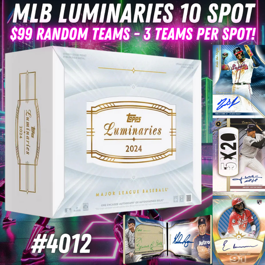 Break 4012 - 2024 MLB Luminaries - 10 Spot Random Teams - 3 Teams Per Spot!