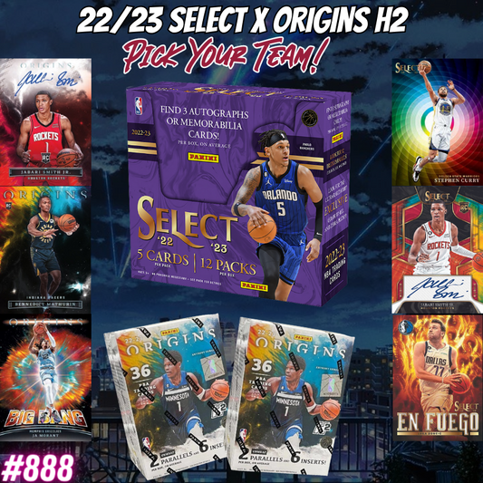 Break 888 - NBA 22/23 Select x Origins H2 3 Box - Pick Your Team!