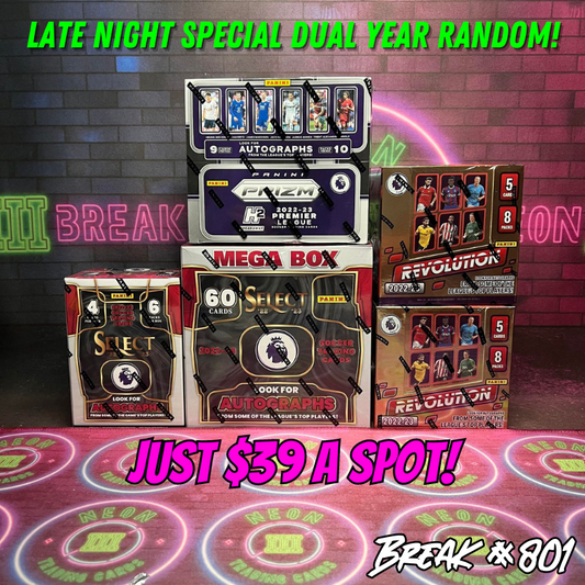 Break 801 - Late Night Special - Dual Year 5 Box EPL Random Teams - Just $39 a spot!