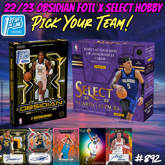 Break 892 - NBA 22/23 Obsidian FOTL x Select Hobby - Pick Your Team!