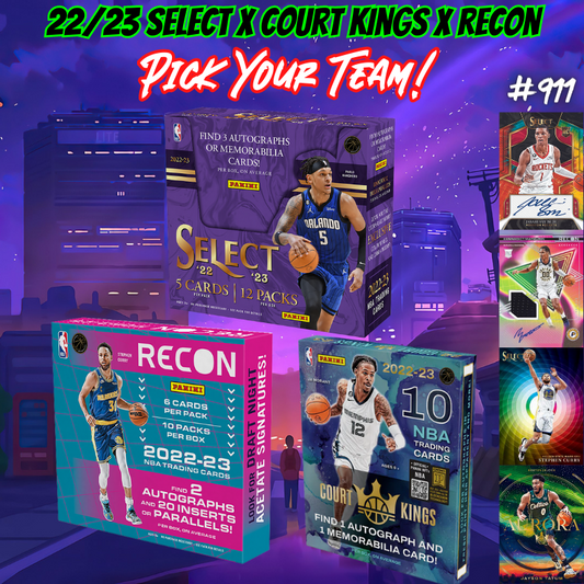 Break 911 - NBA 22/23 Select x Court Kings x Recon 3 Box - Pick Your Team!