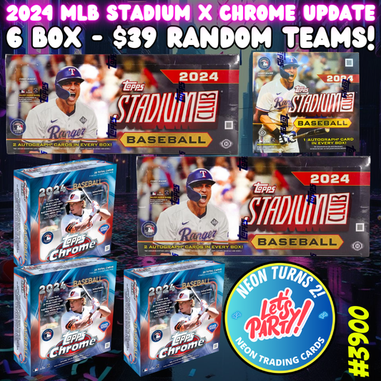 Break 3900 - 2024 MLB Stadium Club x Chrome Update - 6 Box Mixer - $39 Random Teams!