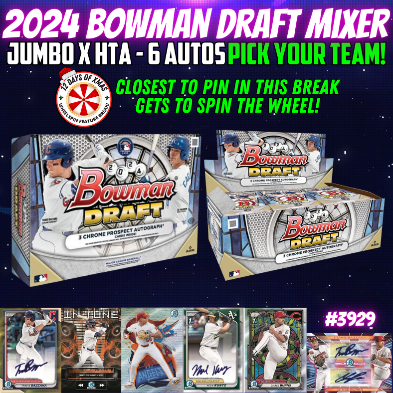 Break 3929 - 2024 Bowman Draft - 2 Box Mixer - Pick Your Team!