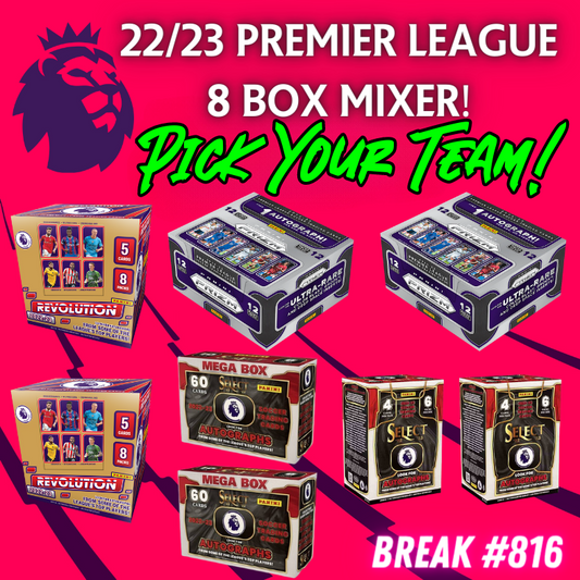 Break 816 - 22/23 Premier League 8 Box Mixer ft Prizm Hobby - Pick Your Player / Team