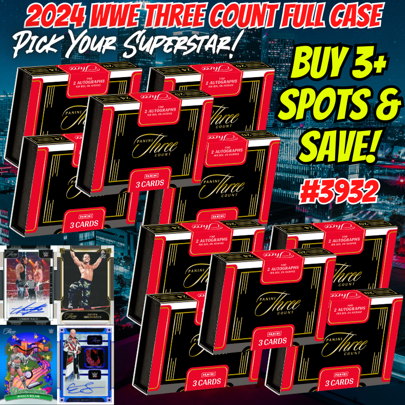 Break 3932 - 2024 WWE Three Count Hobby 10 Box FULL CASE - Pick Your Superstar!