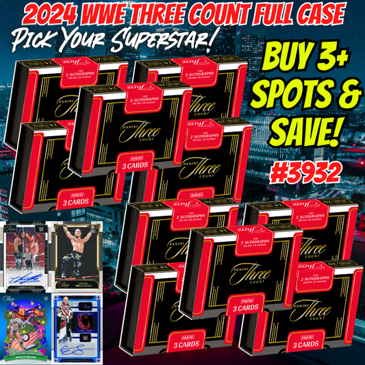 Break 3932 - 2024 WWE Three Count Hobby 10 Box FULL CASE - Pick Your Superstar!