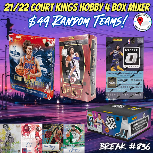 Break 836 - NBA 21/22 Court Kings x Mosaic Fast Break x Select H2 4 Box - $49 Random Teams!