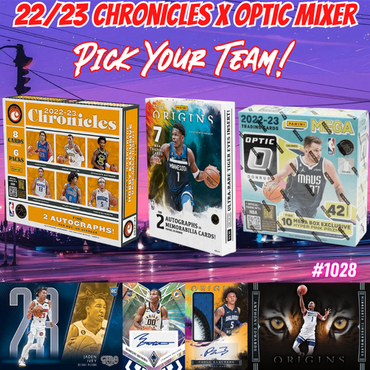 Break 1028 - NBA 22/23 Chronicles + Origins Hobby 3 Box - Pick Your Team!