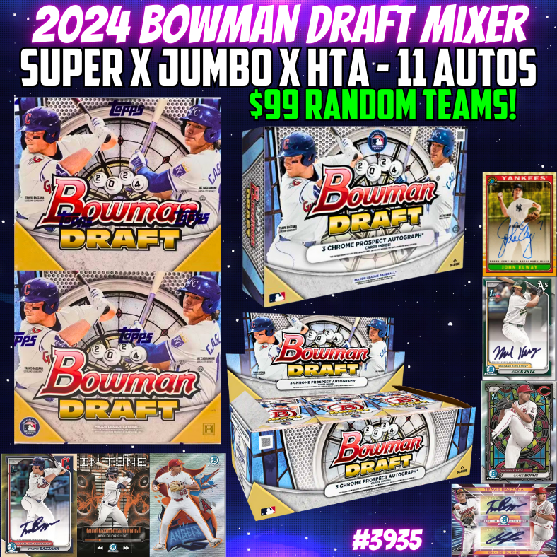 Break 3955 - 2024 Bowman Draft Trifecta - SUPER x JUMBO x HTA - Random Teams!