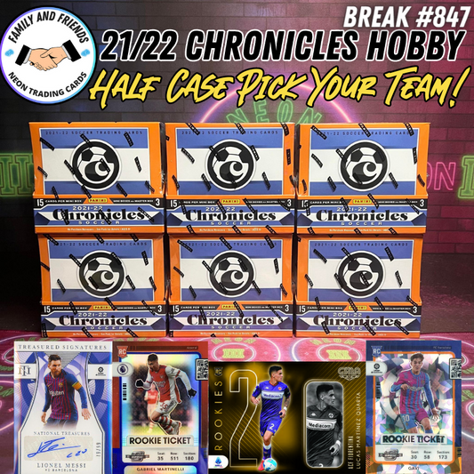 Break 847 - 21/22 Chronicles Hobby HALF CASE Pick Your Team