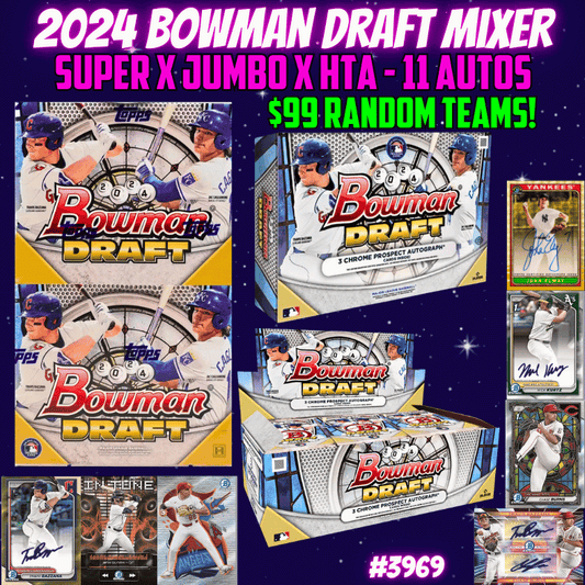 Break 3969 - 2024 Bowman Draft Trifecta - SUPER x JUMBO x HTA - Random Teams!