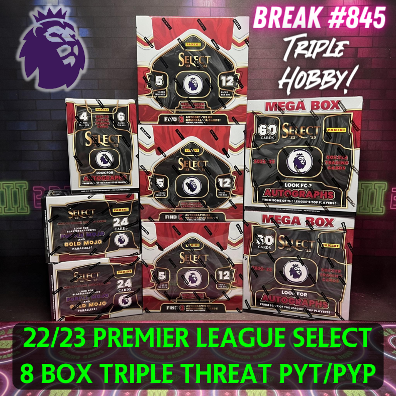 Break 873 - 22/23 Select Premier League 8 Box Triple Threat - Pick Your Player / Team