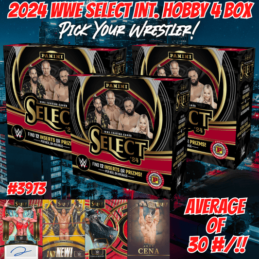 Break 3973 - 2024 WWE Seelct Int. Hobby 3 Box - Pick Your Superstar!