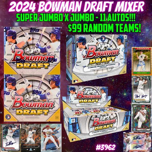 Break 3962 - 2024 Bowman Draft Trifecta - SUPER x JUMBO x HTA - Random Teams!