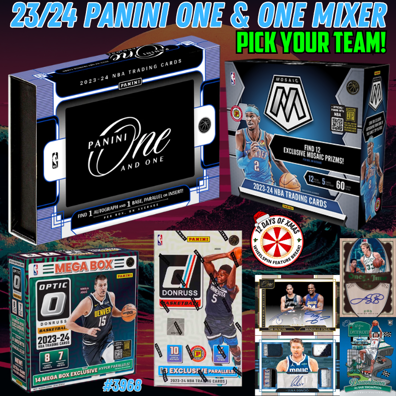 Break 3968 - NBA 23/24 ONE & ONE x Mosaic Int. Hobby Mixer - Pick Your Team!