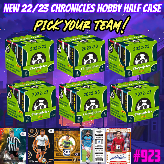 Break 923 - 22/23 Chronicles Soccer Hobby Half Case - Pick Your Team