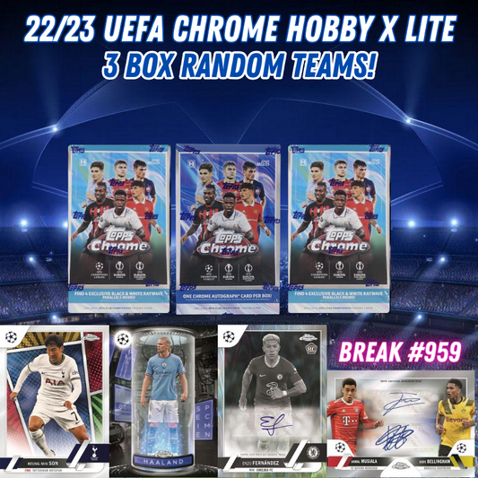 Break 959 - 22/23 Topps UEFA Chrome Club Competition - 3 Box - Random Teams!