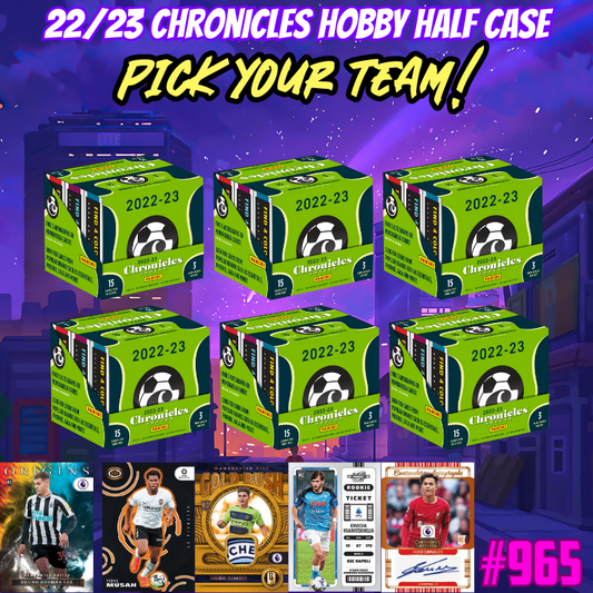 Break 965 - 22/23 Chronicles Soccer Hobby HALF CASE - 6 Boxes - Pick Your Player/Team